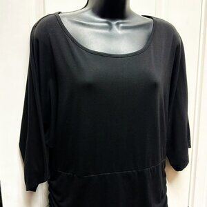 Peter Nygard Black Dolman Sleeve Blouse L